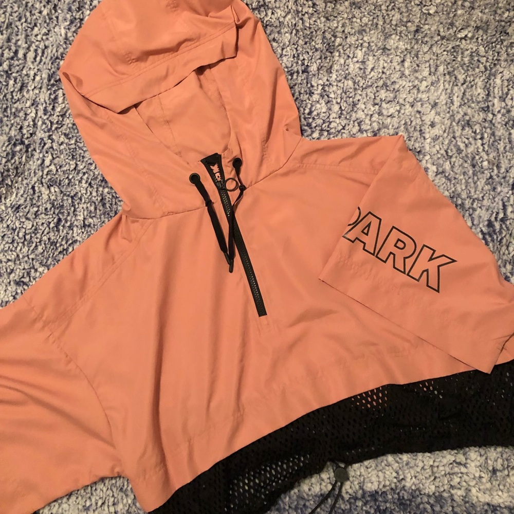 XL Ivy Park crop mesh athletic hoodie